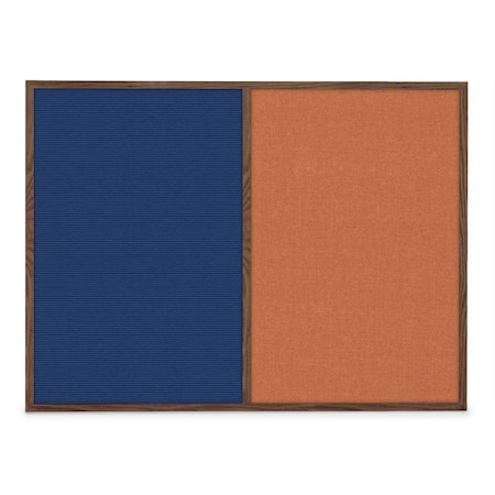 United Visual Products Slim Style Indoor Enclosed Corkboard, 48 UVRDS48SBH-BLACK-MEDGRY